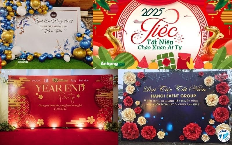 Xu hướng thiết kế background tất niên mới nhất